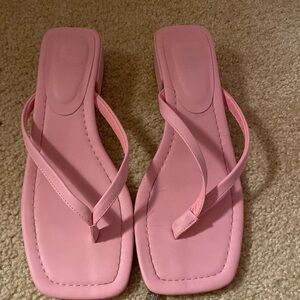 Pink heel sandals